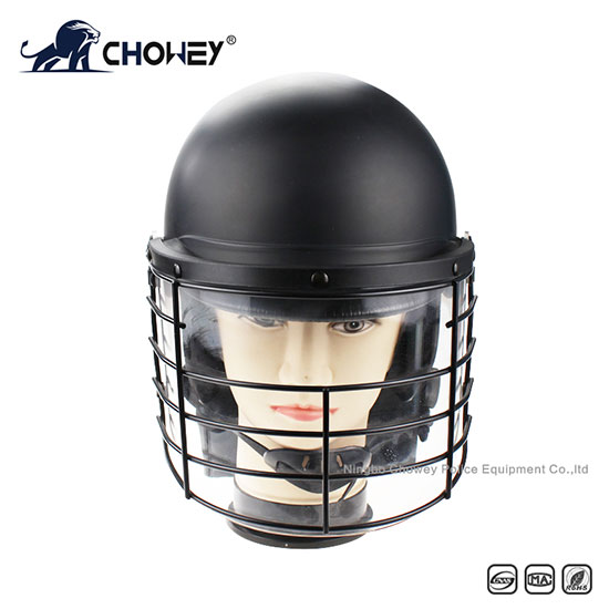 Military Anti Riot Control Helmet with metal grid