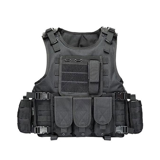 Military use black body armor NIJ IIIA Bulletproof vest
