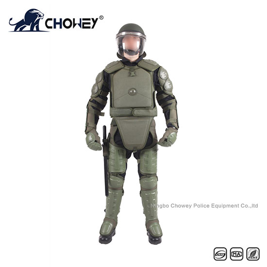 Body protective anti riot suit for police and military