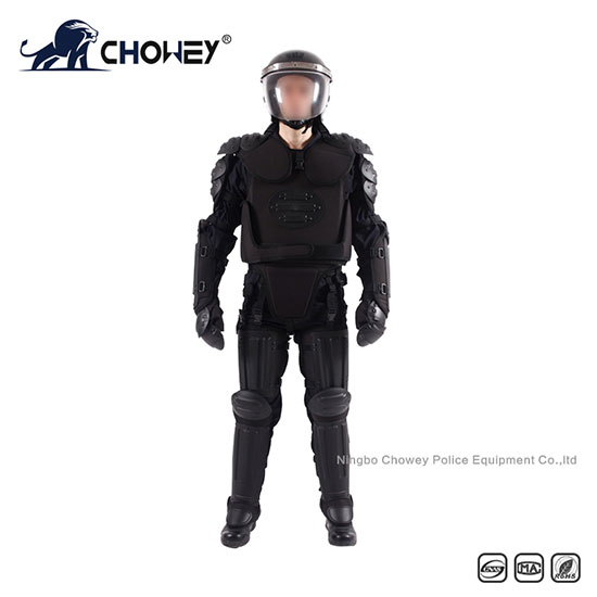 Body protective anti riot suit for police and military