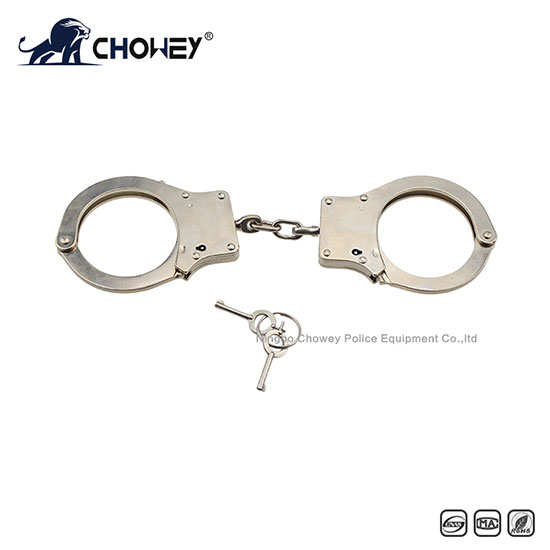 Nickel plated carbon steel handcuffs