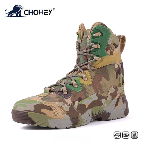 High quality camouflage high top men's tactical shock-absorbing military boots