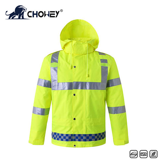 fluorescent yellow black orange camouflage raincoat wholesale sanitation labor protection reflective raincoat thickened outdoor long labor protection raincoat