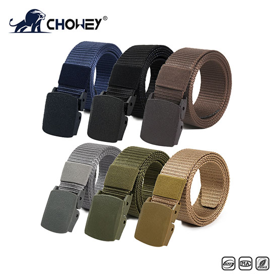 3.8cm wide nylon police tactical belt with plastic buckle