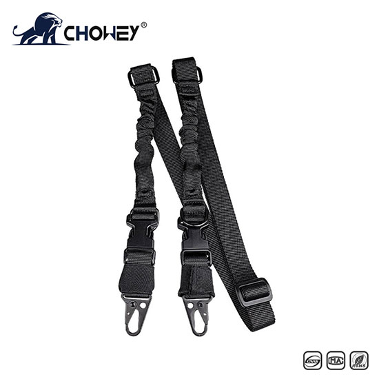 Military double-point tactical gun sling multi-function alloy buckle