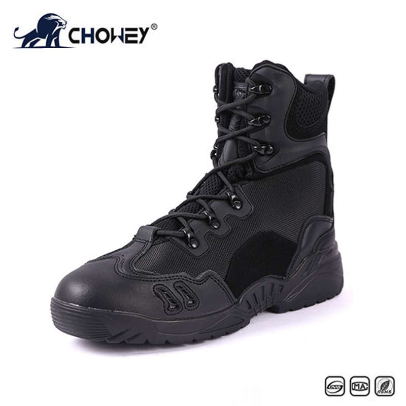 Comfortable Breathable Men's Tactical Black Army Boots