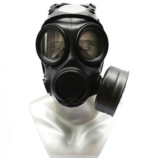 Gas mask, double-view gas mask