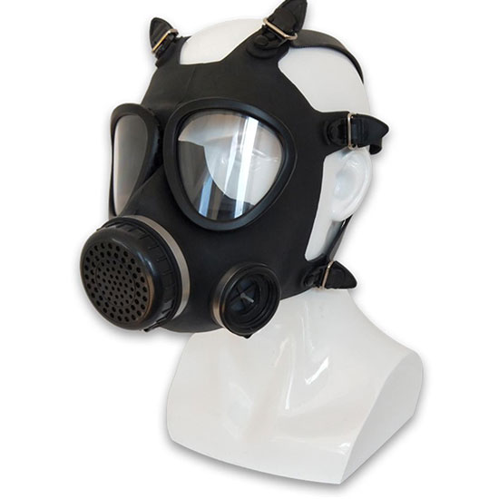 Self-priming filtered gas mask for fire rescue, headwear rubber mask, comprehensive fire protection mask
