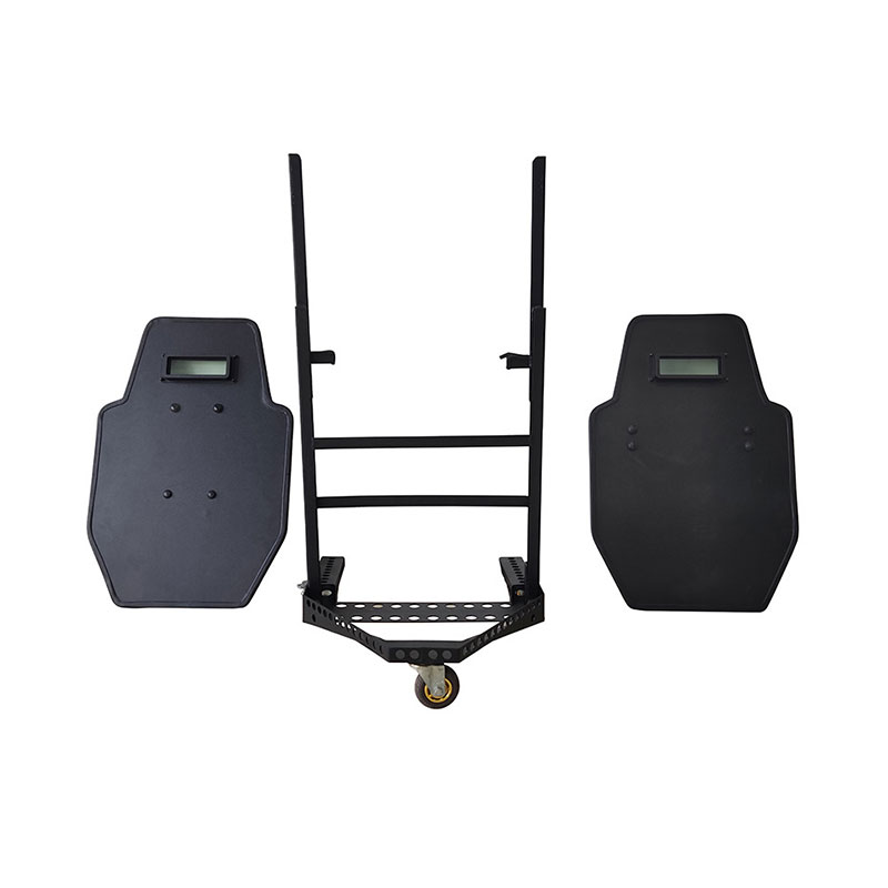 High performance combinable wheeled bulletproof shield with window