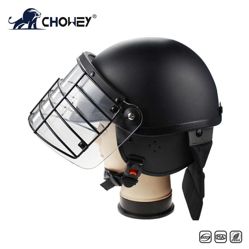 Military Anti Riot Control Helmet with metal grid