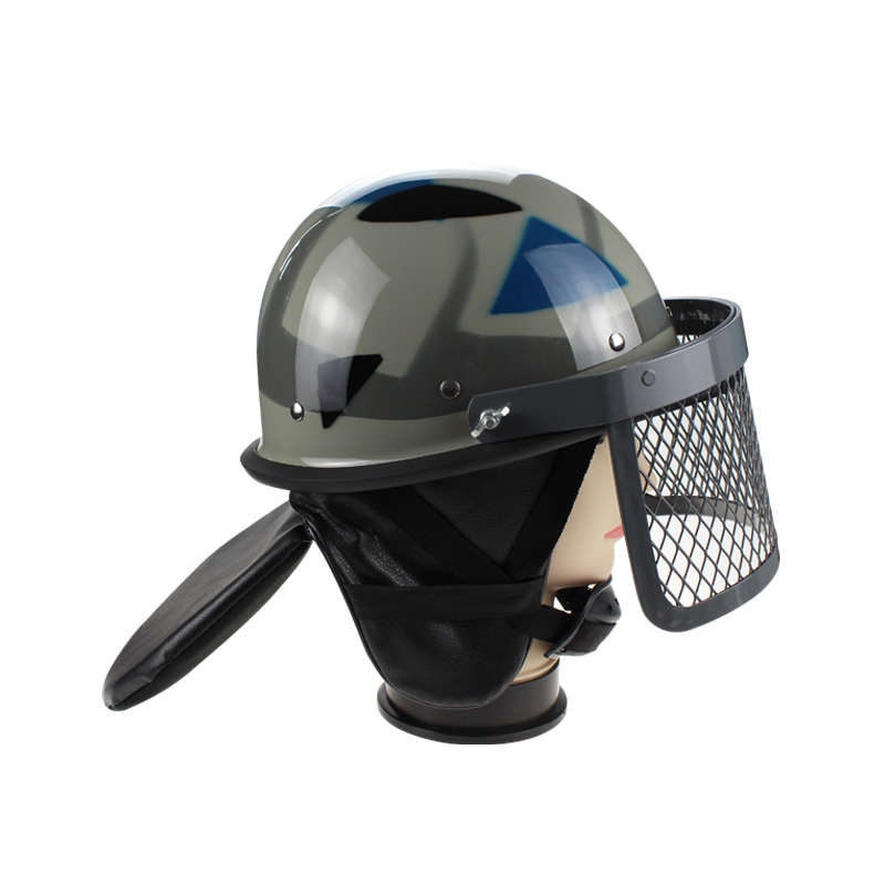 Military Anti Riot Control Helmet with metal grid