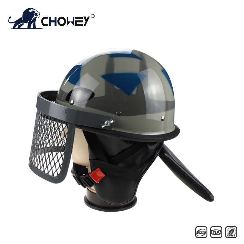 Military Anti Riot Control Helmet with metal grid