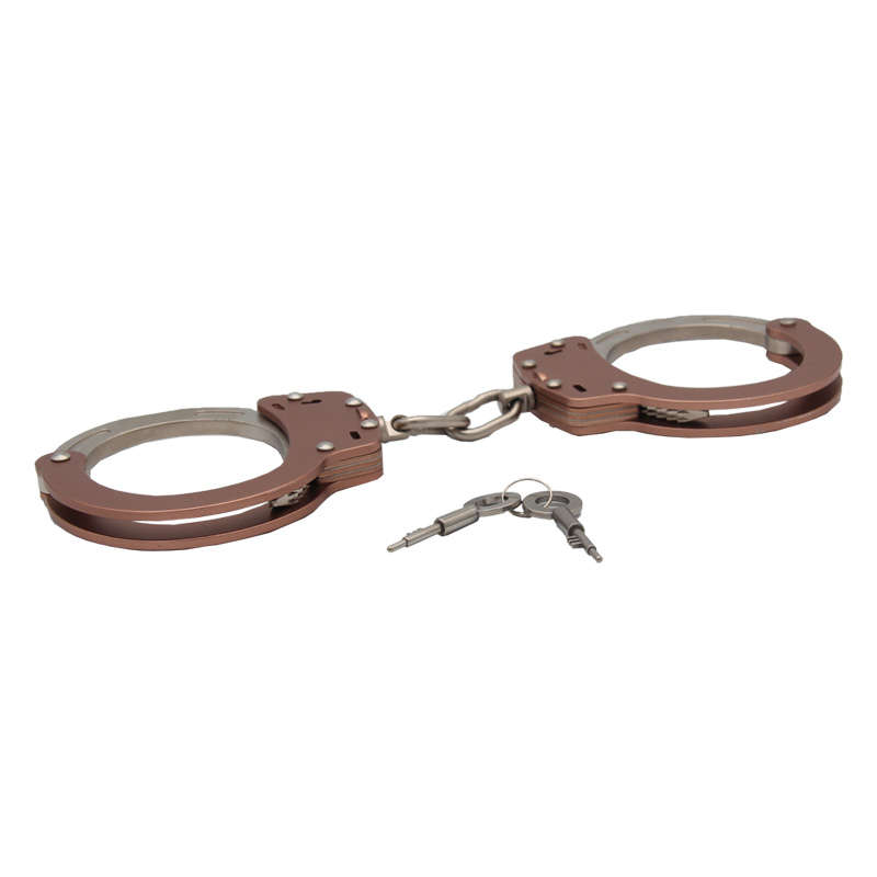 New safe and high quality police aluminum alloy handcuffs, anti-poke steel handcuffs