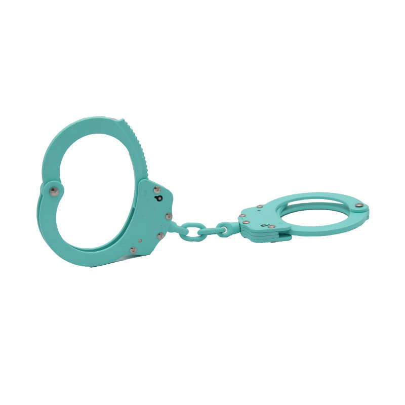 New High Quality Military Cheap Classic Style Metal Police Dual Key Handcuffs