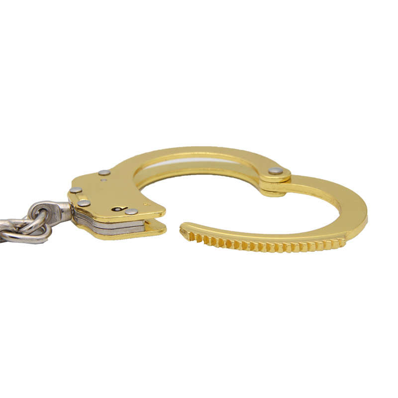 New High Quality Military Alloy Aluminum Classic Style Metal Police Dual Key Handcuffs
