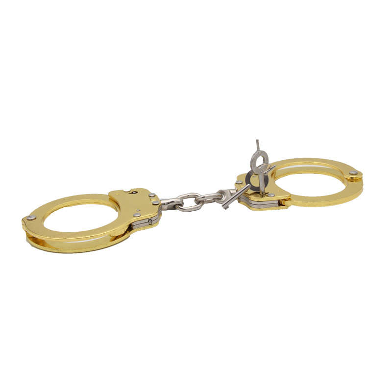New High Quality Military Alloy Aluminum Classic Style Metal Police Dual Key Handcuffs