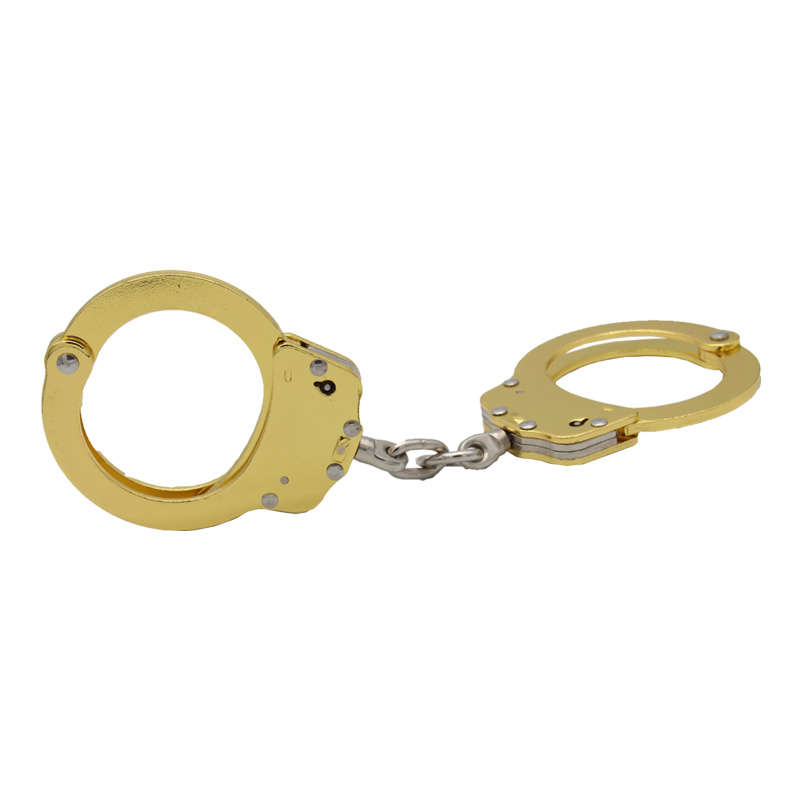 New High Quality Military Alloy Aluminum Classic Style Metal Police Dual Key Handcuffs