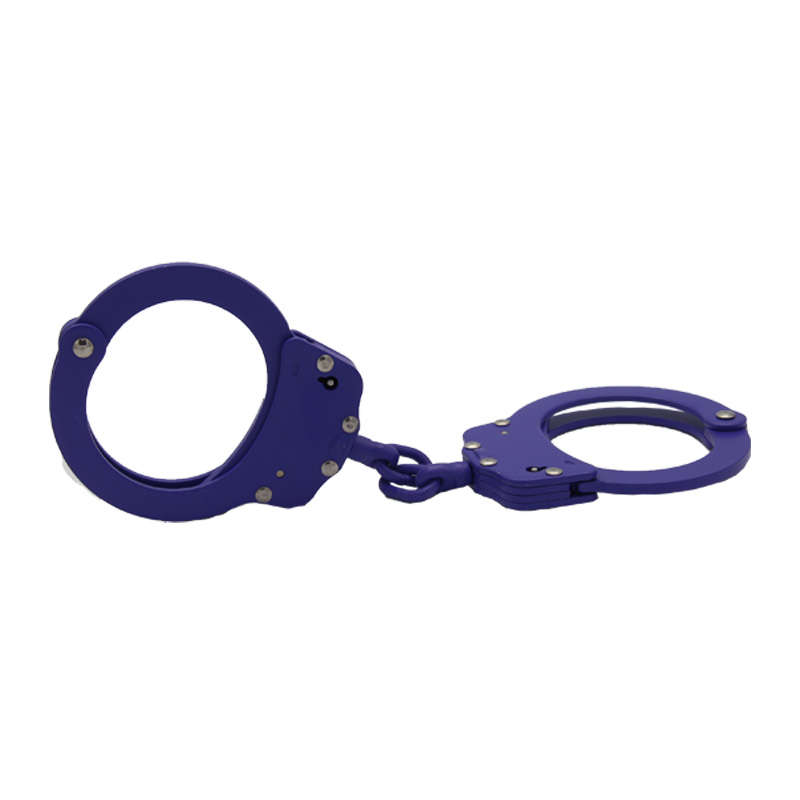 New High Quality Military Carbon Steel Alloy Aluminum Classic Style Metal Police Dual Key Handcuffs