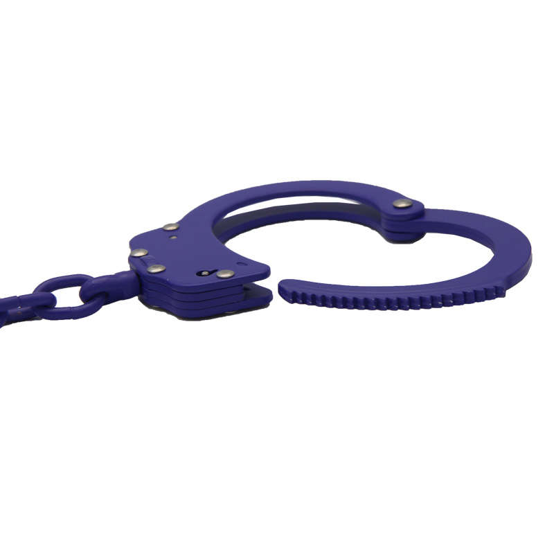 New High Quality Military Carbon Steel Alloy Aluminum Classic Style Metal Police Dual Key Handcuffs