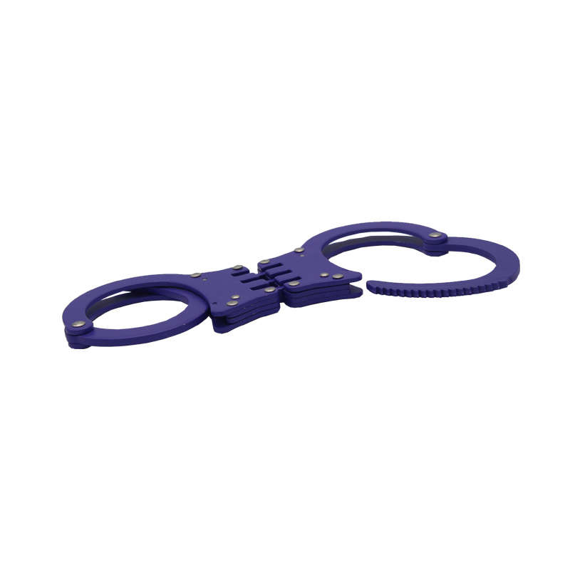 High Quality Military Alloy Aluminum Classic Style Metal Police Dual Key Handcuffs