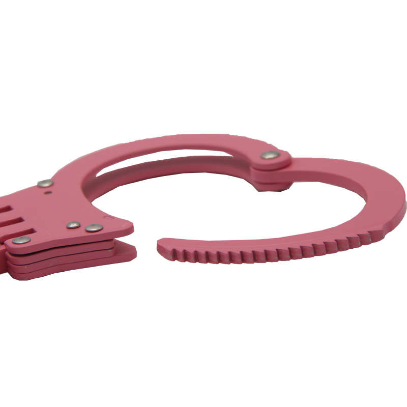 High Quality Military Carbon Steel Classic Style Metal Police Dual Key Handcuffs