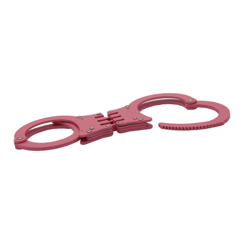 High Quality Military Carbon Steel Classic Style Metal Police Dual Key Handcuffs