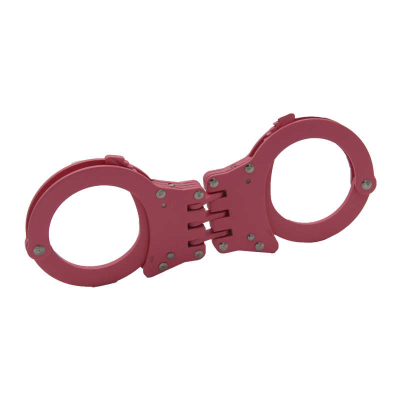 High Quality Military Carbon Steel Classic Style Metal Police Dual Key Handcuffs