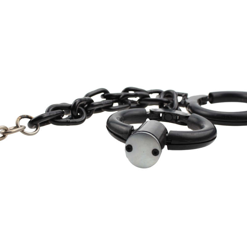 Nickel plated carbon steel handcuffs and legcuffs 2 in 1