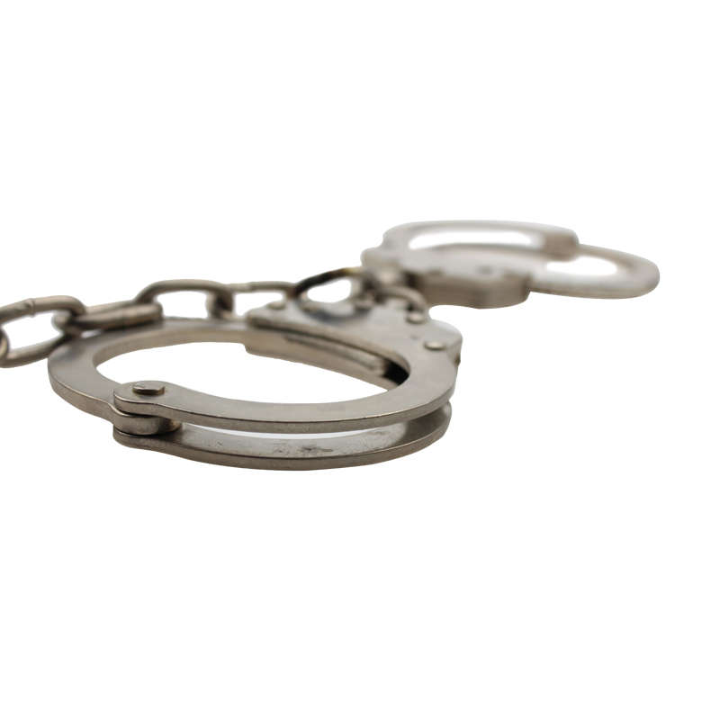 Nickel plated carbon steel handcuffs and legcuffs 2 in 1