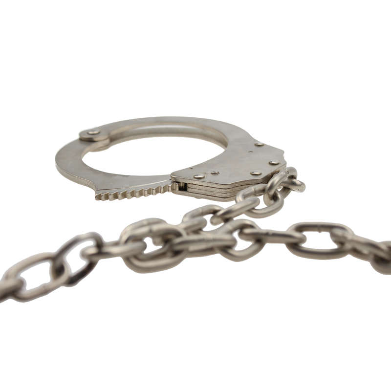 Nickel plated carbon steel handcuffs and legcuffs 2 in 1