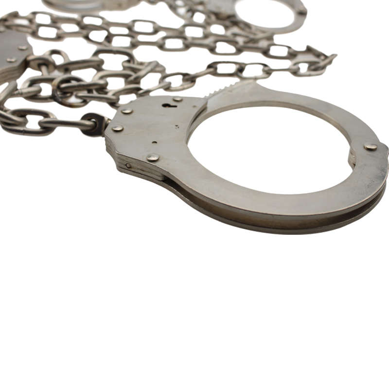 Nickel plated carbon steel handcuffs and legcuffs 2 in 1