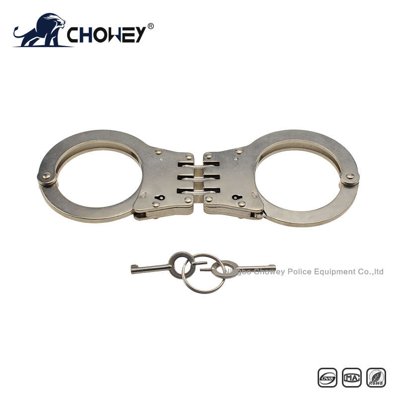 Nickel plated carbon steel handcuffs