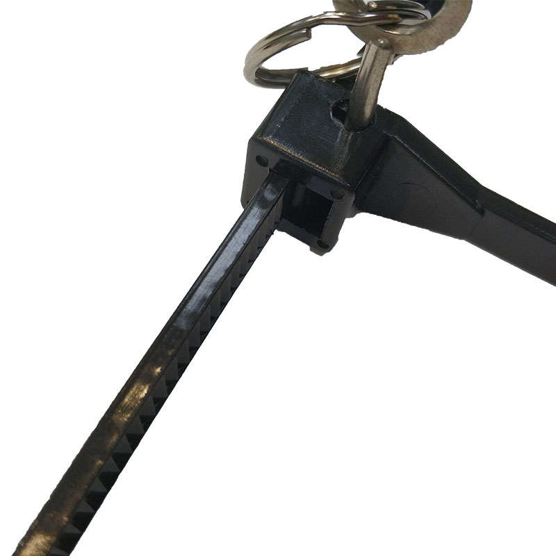 Police plastic handcuffs with key