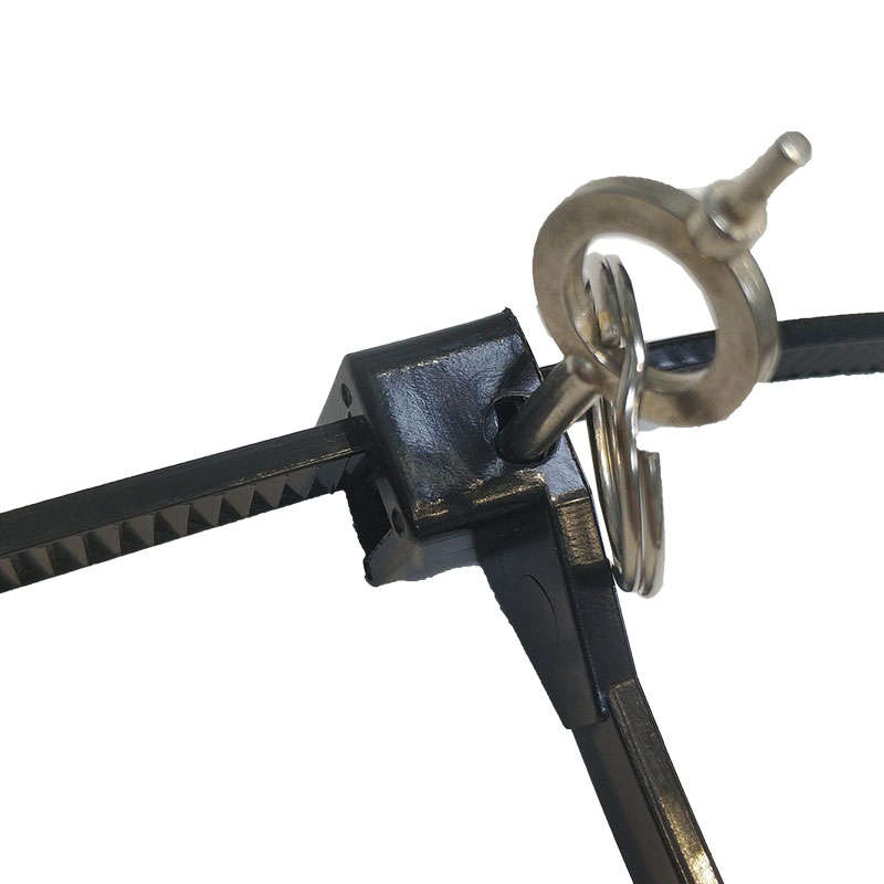 Police plastic handcuffs with key