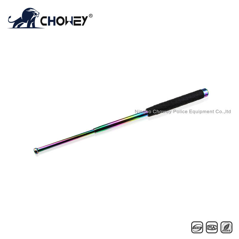 High-quality rubber handle steel anti riot expandable baton