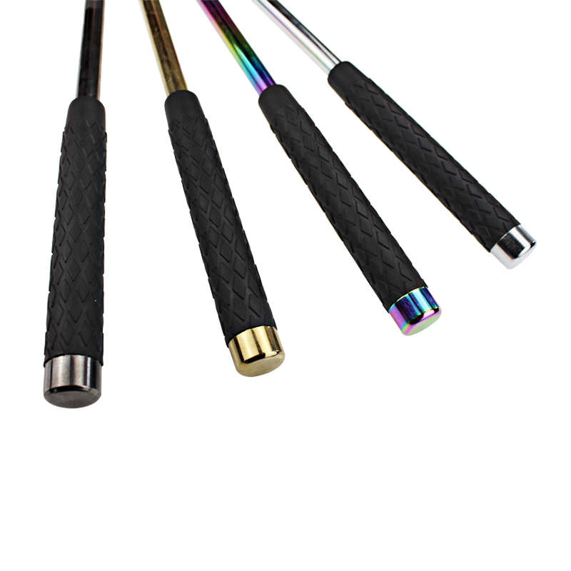 High-quality rubber handle steel anti riot expandable baton