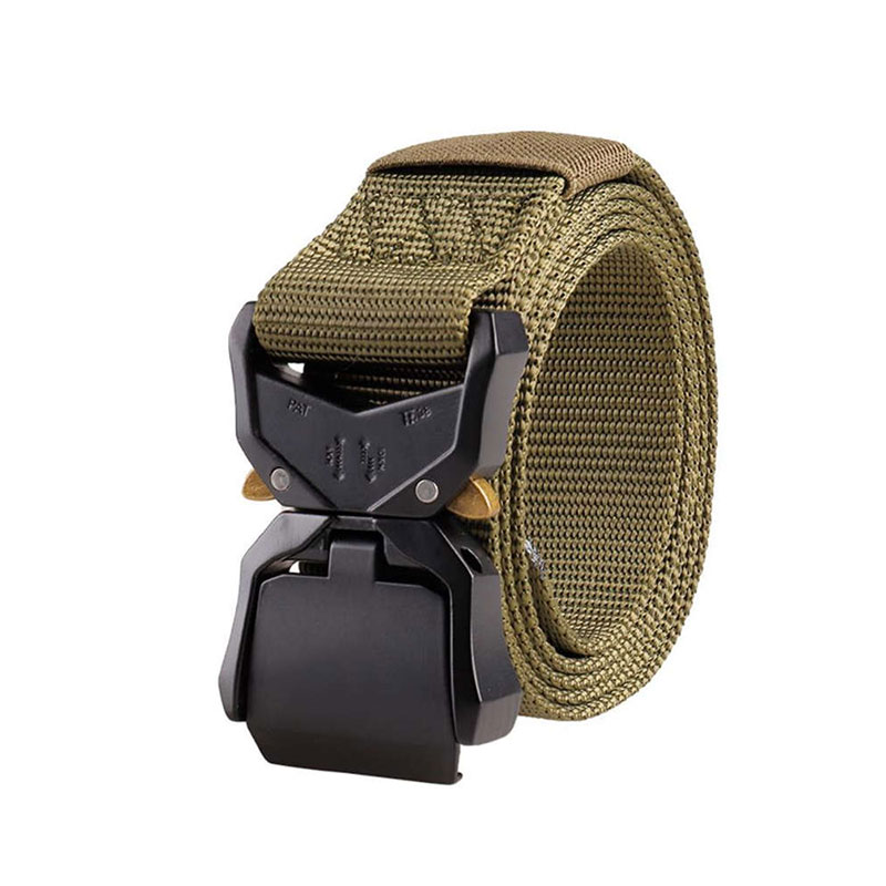 Cobra tactical belt with aluminum alloy buckle, quick release alloy buckle