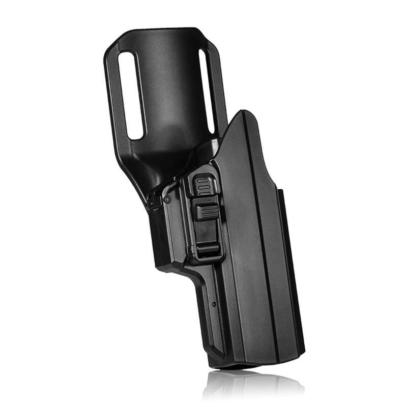 High quality rigid plastic steel IPSC holster for leg belt and belt