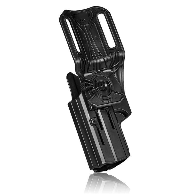 High quality rigid plastic steel IPSC holster for leg belt and belt