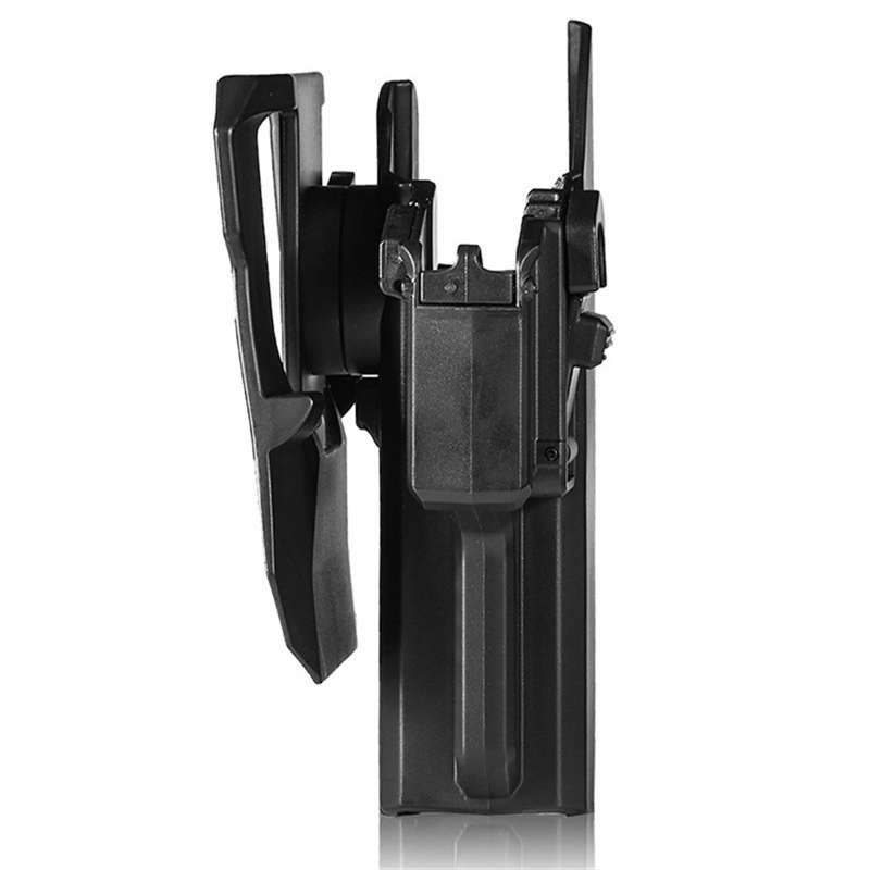 High quality rigid plastic steel IPSC holster for leg belt and belt