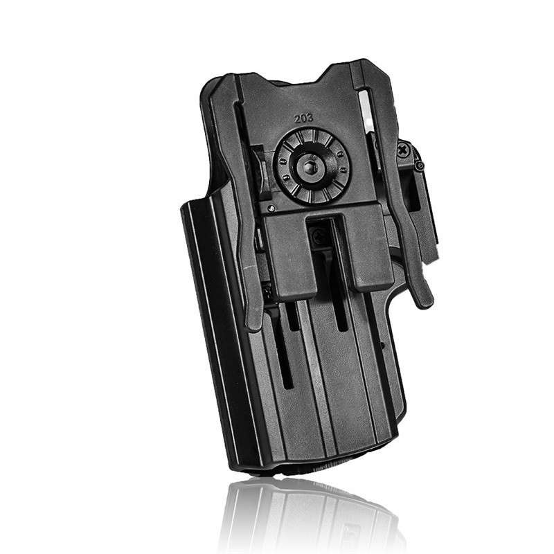 High quality rigid plastic steel IPSC holster for leg belt and belt
