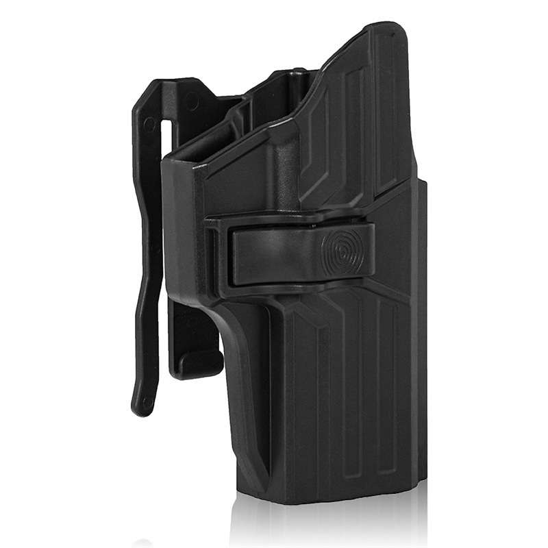 High quality rigid plastic steel IPSC holster for leg belt and belt