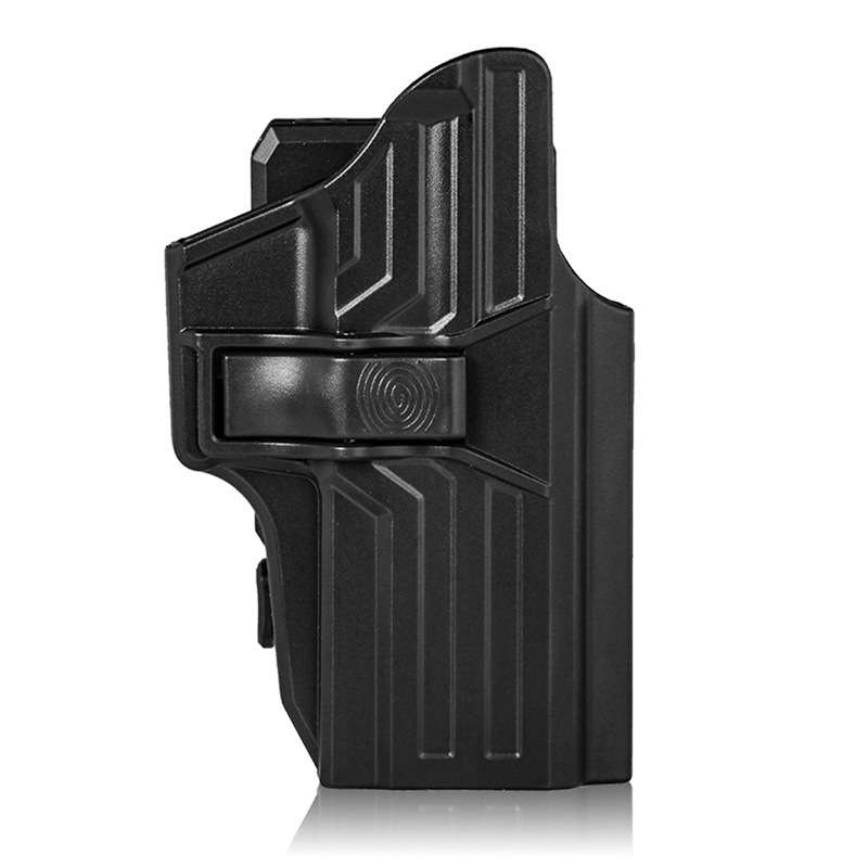 High quality rigid plastic steel IPSC holster for leg belt and belt