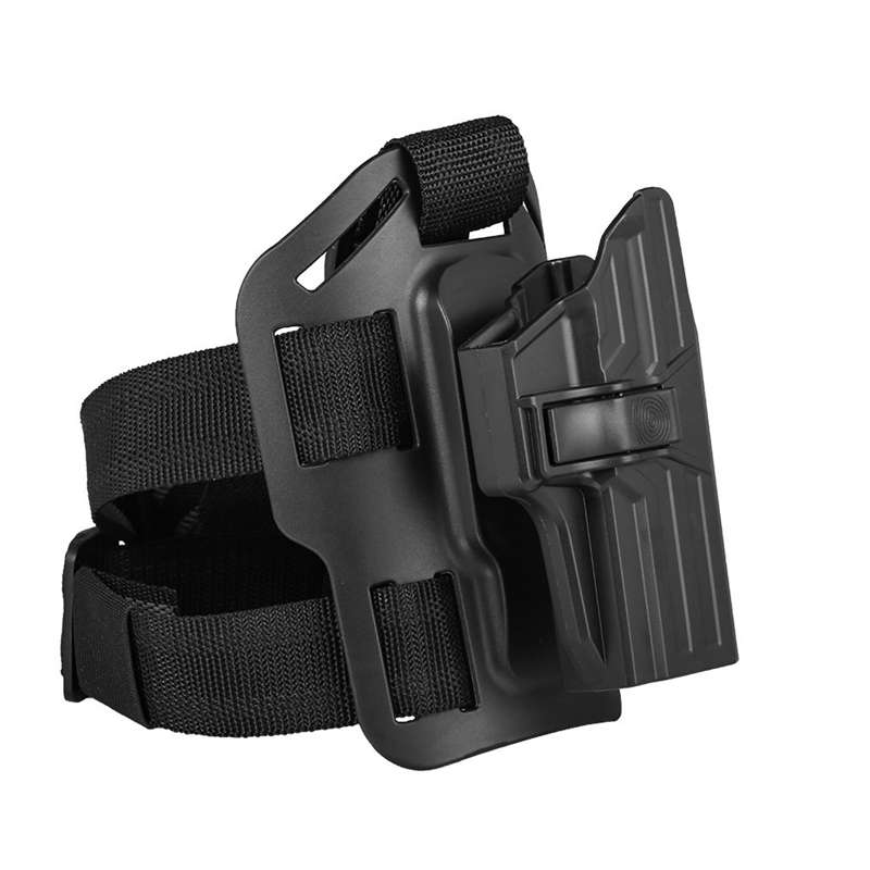 High quality rigid plastic steel IPSC holster for leg belt and belt