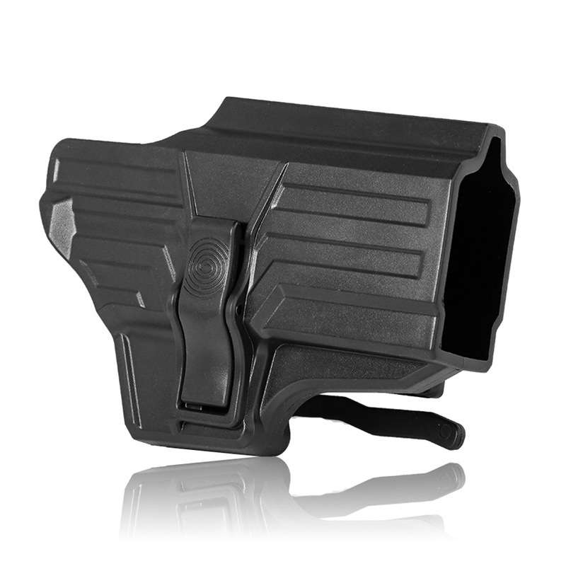 High quality rigid plastic steel IPSC holster for leg belt and belt