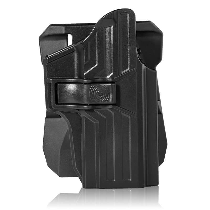 High quality rigid plastic steel IPSC holster for leg belt and belt