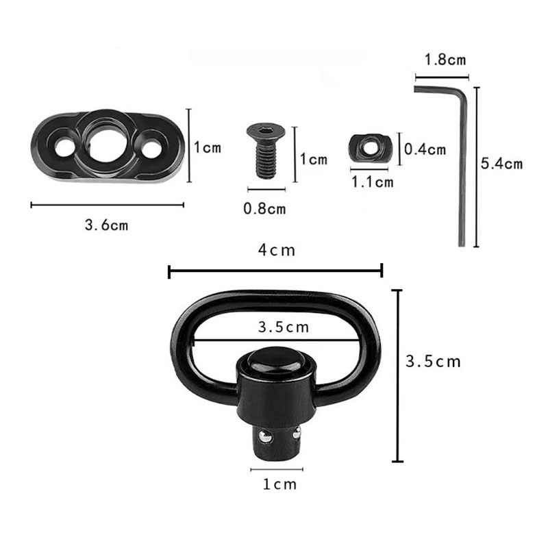 Double point multifunctional tactical gun sling QD buckle plus base