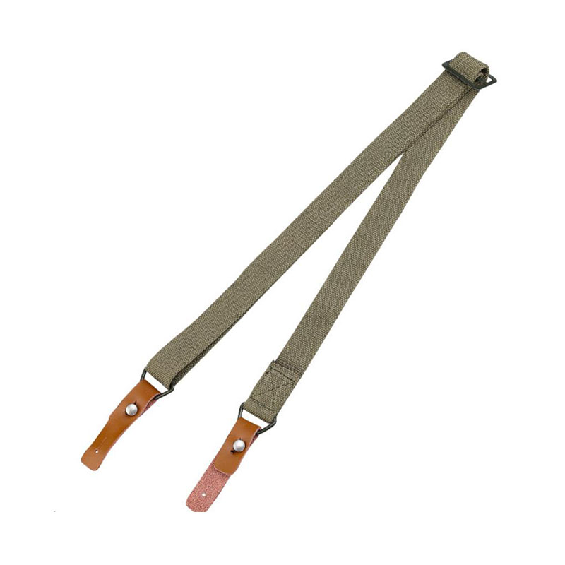Multifunctional military tactical AK gun sling cowhide rope double-point diagonal strap