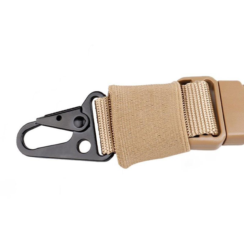 Military single point tactical gun sling with shoulder pad
