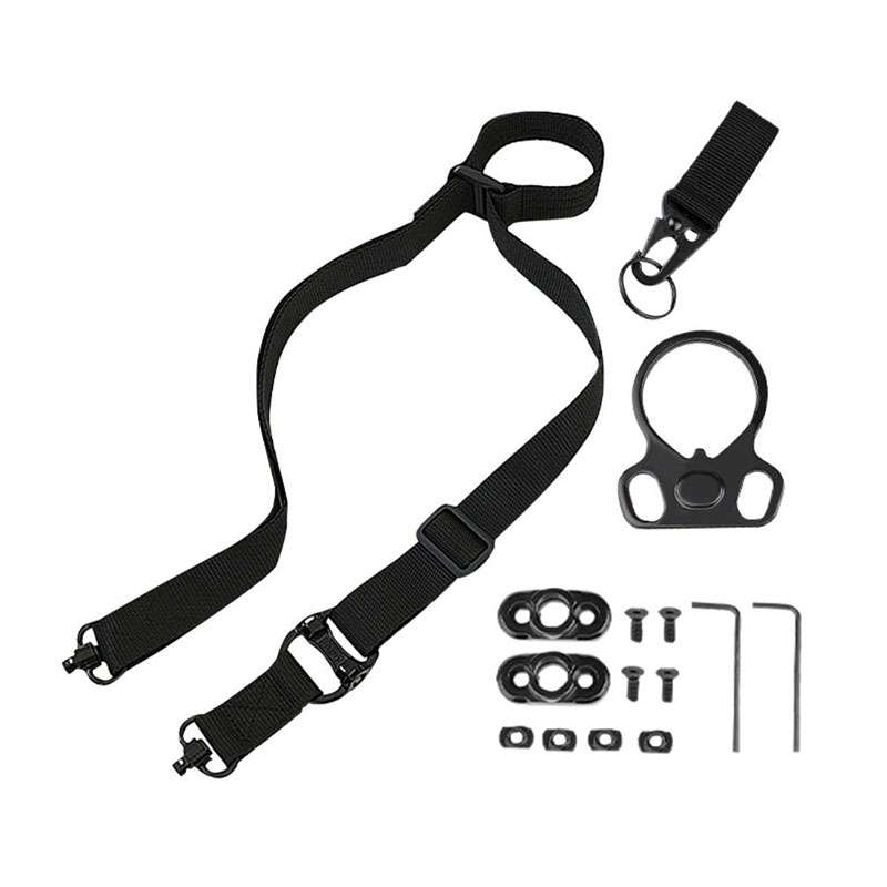 Military ms4 tactical gun sling multi-functional single-point or double-point Nylon belt butterfly ring with base